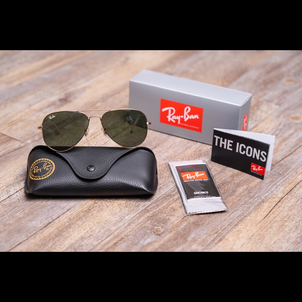 Ray Ban Aviator Classic Gold Frame 58mm